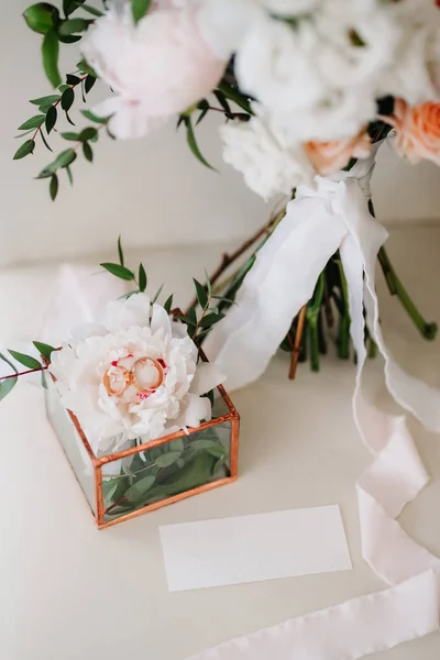 Wedding Rings Wedding Decor — Stock Photo, Image
