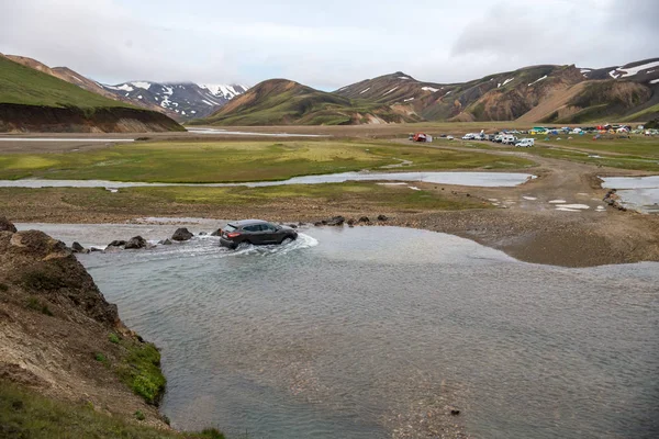 Vulkanikus Hegyek Landmannalaugar Fjallabak Természetvédelmi Terület Izland — Stock Fotó