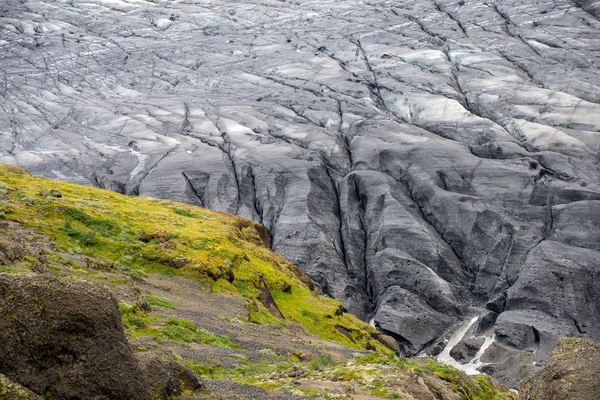 Ledovec Svinafellsjokull Část Ledovce Vatnajokull Národní Park Skaftafel Islandu — Stock fotografie