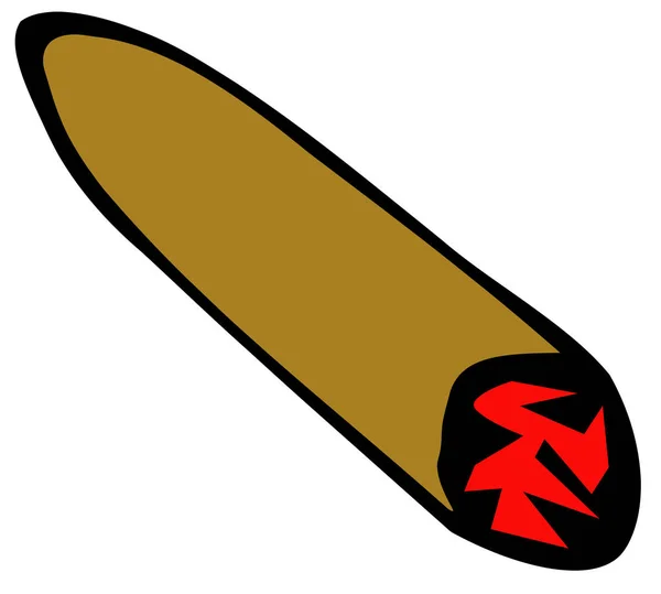 雪茄烟棕色不健康休闲奢侈品插图 — 图库照片