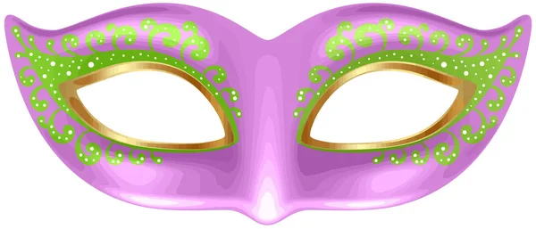 Roze Mardi Gras Carnaval Masker Glans Kostuum Illustratie — Stockfoto