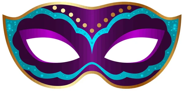 紫色狂欢节面具发光服装插图 — 图库照片