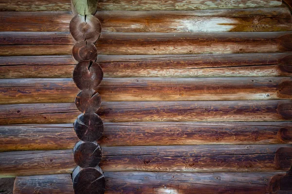 Vecchio Legno Log Sfondo Con Crepe Linee Luce Centro Con — Foto Stock