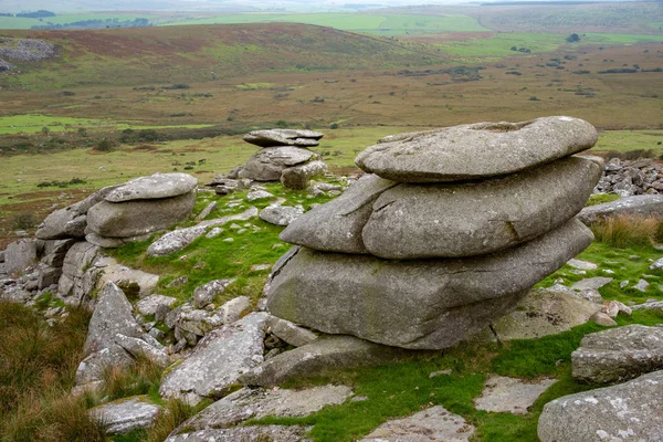 Cheesewring Natural Rock Formation Stowe Hill Bodmin Moor Minions Cornwall — Stock Photo, Image