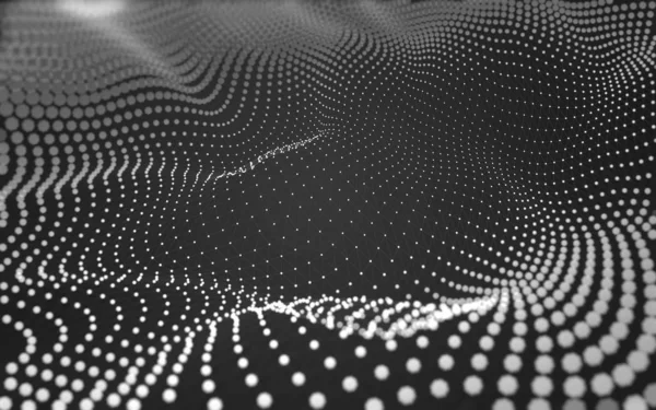 Абстрактное Многоугольное Пространство Темном Фоне Низкими Полюсами Соединяющими Точки Линии — стоковое фото