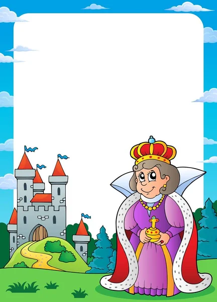 Rainha Castelo Quadro Temático Ilustração Imagem — Fotografia de Stock