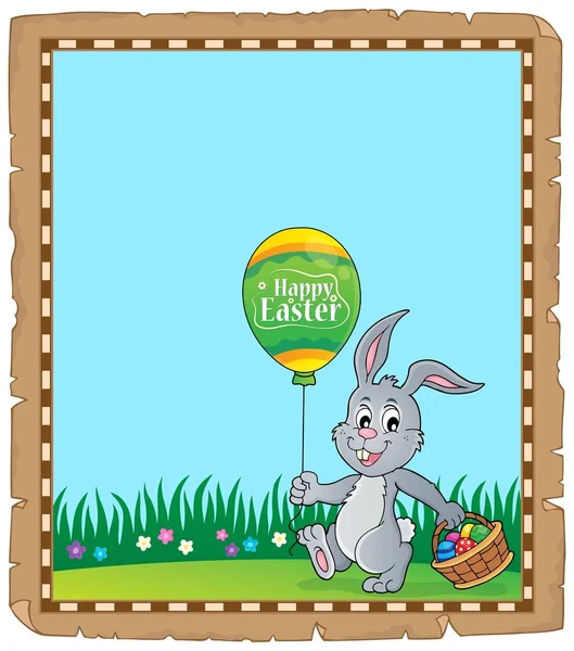 Easter Rabbit Theme Parchment Picture Illustration — Stock Photo, Image