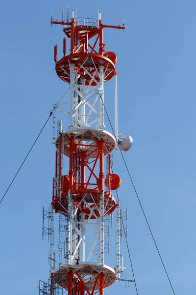 Radiotorn Helgoland Nordsjön Tyskland Blå Himmel Och Solig Dag — Stockfoto