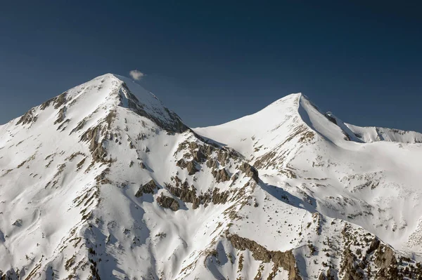 Geweldige Winterlandschap Van Vihren Kutelo Pieken Pirin Gebergte Bulgarije — Stockfoto