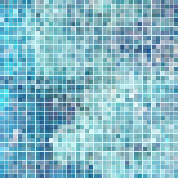 Fondo Mosaico Píxeles Cuadrados Abstractos Azul — Foto de Stock