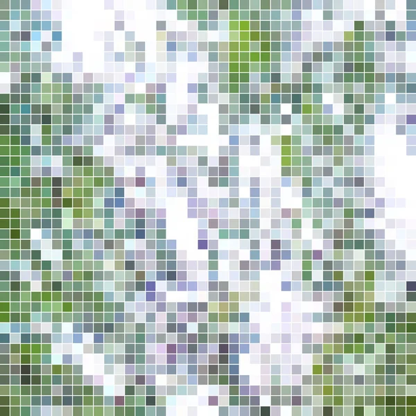 Abstrak Persegi Piksel Mosaik Latar Belakang Hijau Dan Abu Abu — Stok Foto