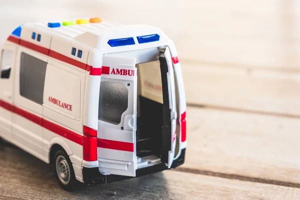 Ambulancia Puertas Fondo Salud Cuidado Juguete Cerca —  Fotos de Stock