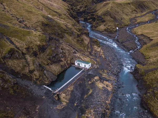 Seljavallalaug Swift Pool Iceland — стоковое фото