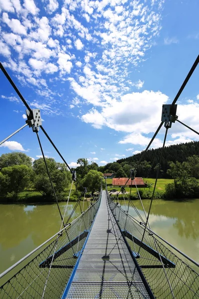 Ponte Lago Verão — Fotografia de Stock