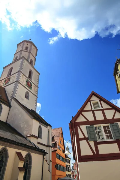 Місто Біберах Німеччині Багатьма Історичними Пам Ятками — стокове фото