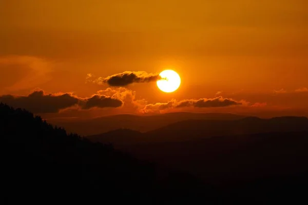 Por Sol Paisagem Bilbau Espanha — Fotografia de Stock