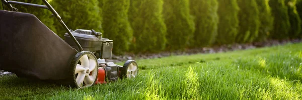 芝刈り機緑の草 — ストック写真