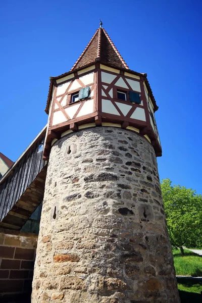 Seilersturm Burgbernheim Est Une Ville Bavière Allemagne Avec Nombreuses Attractions — Photo