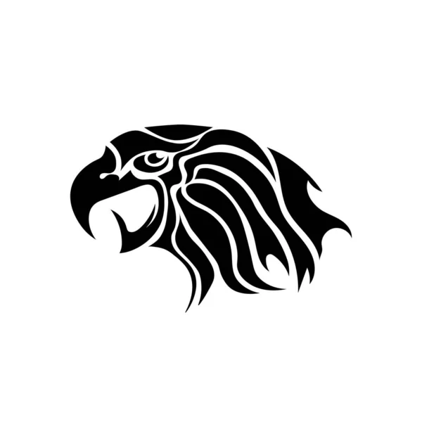 Дизайн Татуировки Головы Орла Хищная Птица Одинокая Белом Фоне — стоковое фото
