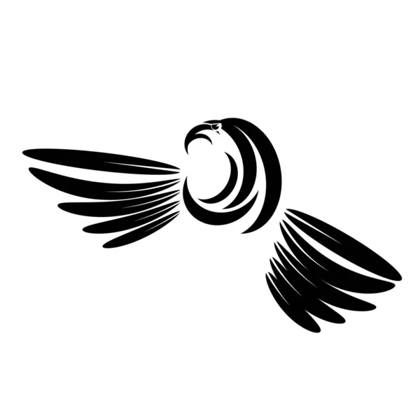 Eagle Head Tattoo Design Logo Prey Bird Isolated White Backgground — Stock Photo, Image