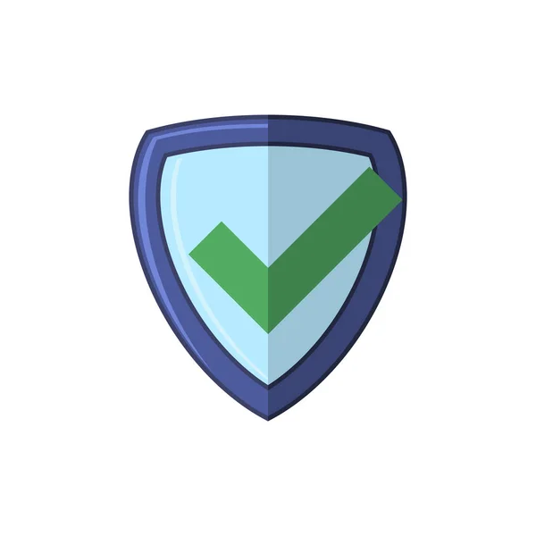 Security Check Icon Shield Logotype Protect Sign Isolated White Background — стокове фото