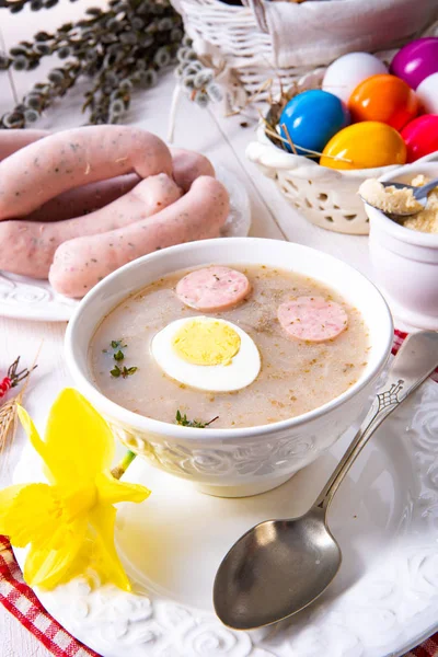 Смачний Великодній Суп Після Польського Стилю — стокове фото