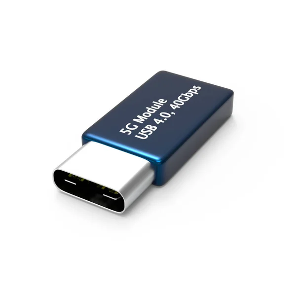 Usb Pictogram Geïsoleerd Geïsoleerd Witte Achtergrond — Stockfoto