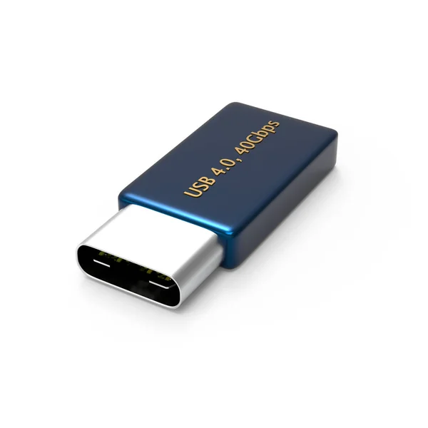 Usb Pictogram Geïsoleerd Geïsoleerd Witte Achtergrond — Stockfoto