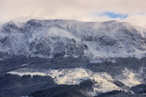 Paisagem Montanhosa Inverno Bucegi Mountains Roménia — Fotografia de Stock