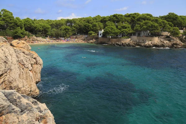 Krásná Pláž Tyrkysovou Mořskou Vodou Cala Gat Mallorca Španělsko — Stock fotografie