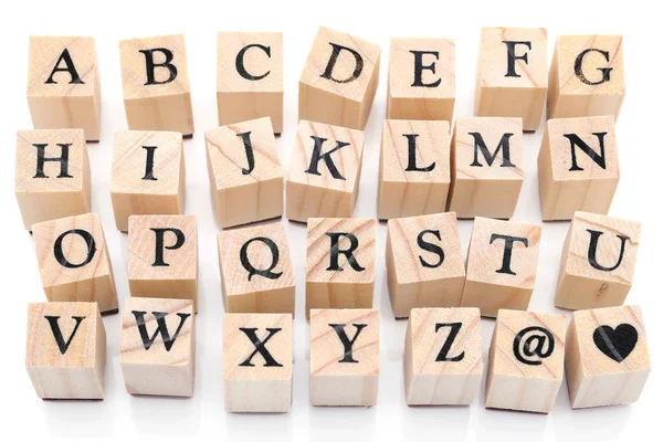 Stempel Mit Holzgriff Das Alphabet — Stockfoto