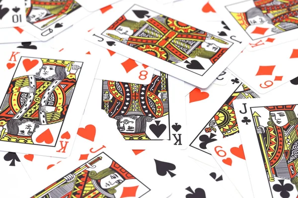 Willekeurig Afspelen Casino Kaarten Spelen Textuur Achtergrond Behang — Stockfoto