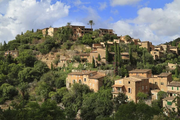 Panoramatický Pohled Středomořské Vesnice Deja Mallorca Španělsko — Stock fotografie