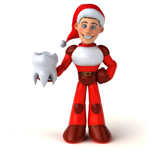 Fun Super Santa Claus Illustration — Stock Photo, Image