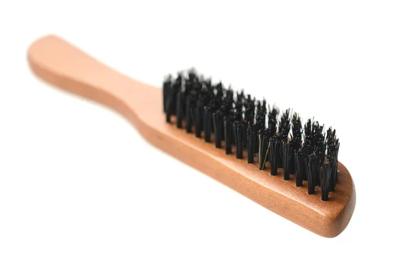 Schoonheidssalon Apparatuur Kam Borstel Met Natuurlijke Borstels Geïsoleerd Witte Achtergrond — Stockfoto