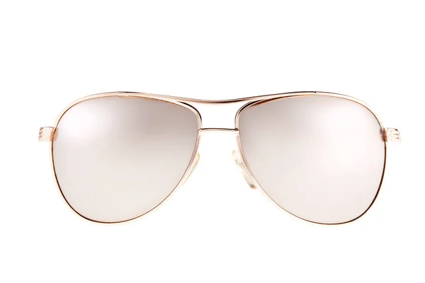 Óculos Sol Isolados Fundo Branco Design Clássico Proteção Dos Olhos — Fotografia de Stock