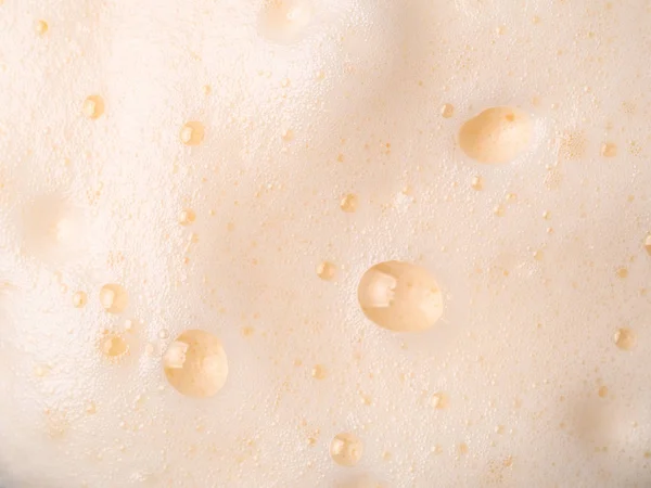 Foam Texture Extreme Close Background Milkshake Cappucino Foam Bubbles Macro — Stock Photo, Image