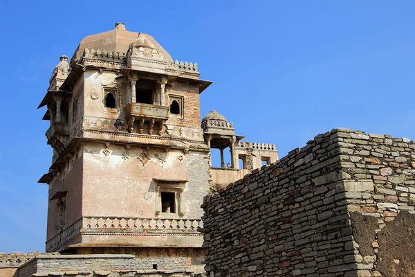 Vista Más Cercana Del Piso Superior Balcón Palacio Kumbh Mahal — Foto de Stock