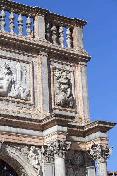 Markuskyrkan Campanile San Marco Piazza San Marco Detaljer Fasaden Venedig — Stockfoto