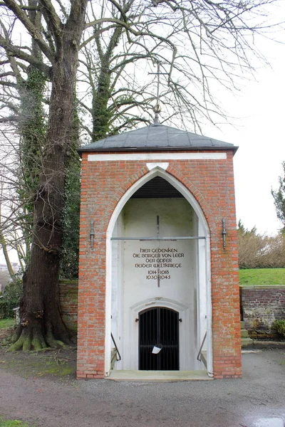 Crypte Sur Cimetière Dans Ville Leer Stadt Leer — Photo