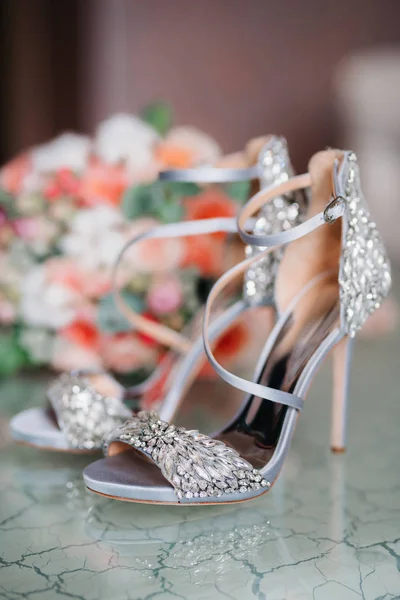 Wedding Shoes Bride Beautiful Fashion — Stock Photo, Image