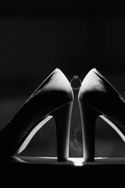 Scarpe Sposa Della Sposa Bella Moda — Foto Stock