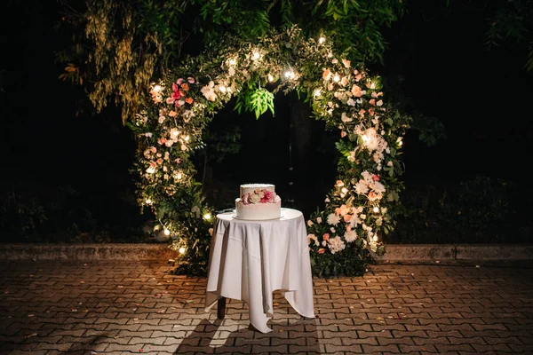 Bolo Casamento Casamento Dos Recém Casados — Fotografia de Stock