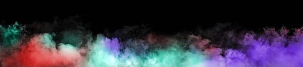 Kolorowe Dymu Czarnym Tle — Zdjęcie stockowe