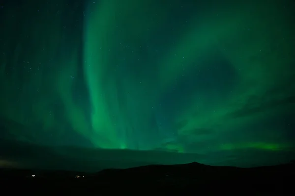 Luces Normales Cerca Islandia Selfoss —  Fotos de Stock
