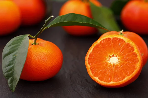 stock image Fresh mandarins and oranges