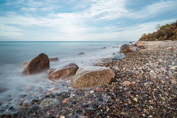 Piedras Orilla Del Mar Báltico Elmenhorst Alemania — Foto de Stock
