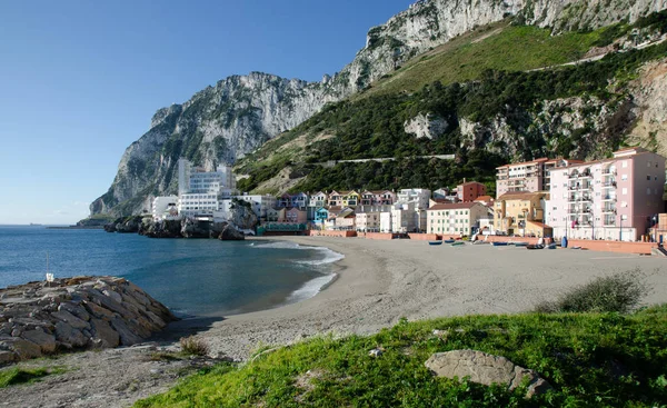 Baía Catalã Com Praia Aldeia Gibraltar — Fotografia de Stock