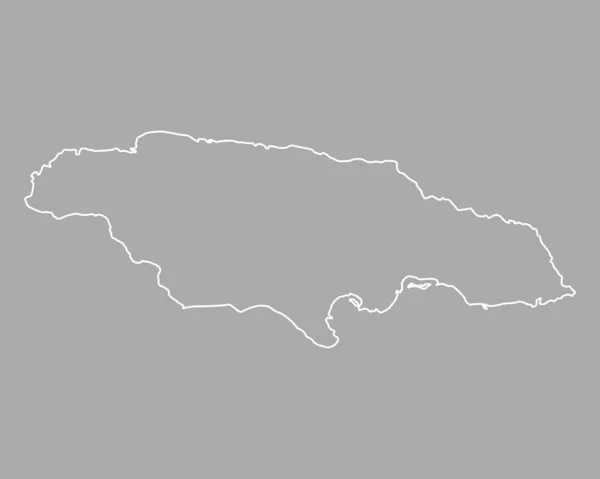 Mapa Jamaica Ilustração Mapa Geográfico — Fotografia de Stock