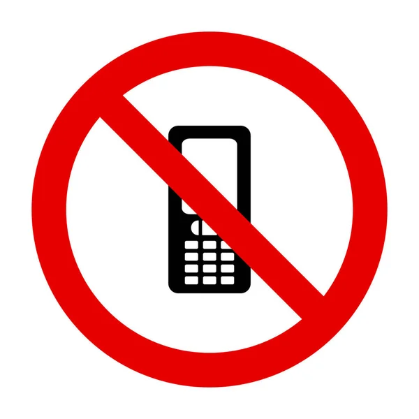 Mobilní Telefon Zákaz Znamení — Stock fotografie